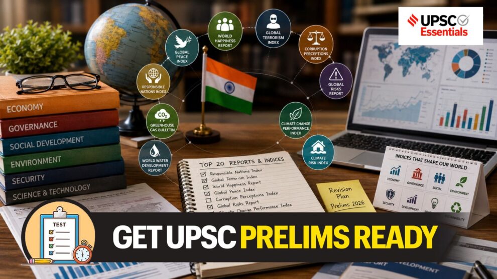 UPSC Prelims 2026 ପୁନର୍ବିଚାର ତାଲିକା: ଶ୍ରେଷ୍ଠ 20 ରିପୋର୍ଟ ଓ ଇଣ୍ଡେକ୍ସ ଯାହା ଆସପିରାଣ୍ଟମାନେ ମିସ୍ କରିବା ନୁହେଁ