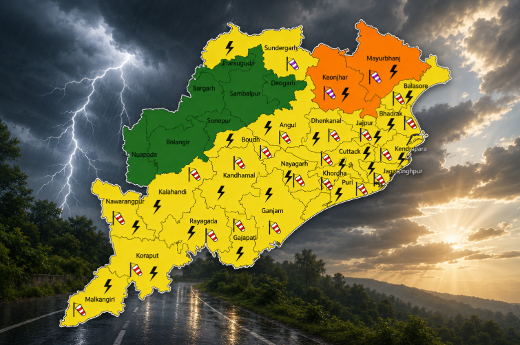 ଓଡିଶା ପାଇଁ ବଜ୍ରପात ଚେତାବନୀ; ତାପତାପ ଆସିବା ସମ୍ଭାବନା